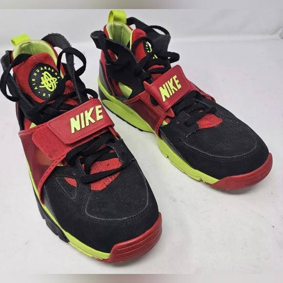 Nike Air Trainer Huarache Red Volt Sneakers Size 8 Used Excellent MSRP $220 - Picture 2 of 8